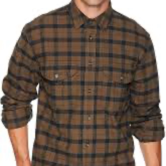 Filson Other - FILSON Alaskan Guide flannel shirt plaid men's size L cotton blue brown pockets